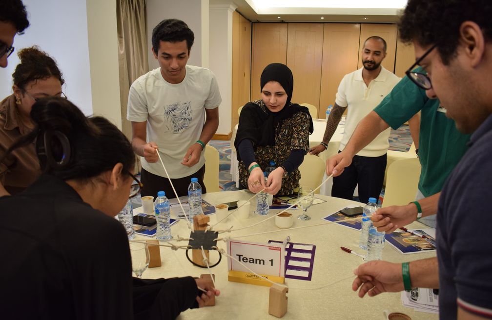 Khaled Bichara Scholars at a retreat, working in teams.